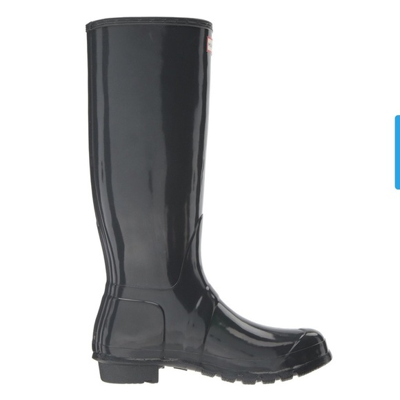 Hunter Original Tall Gloss rain boots dark slate - Picture 3 of 3